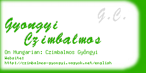 gyongyi czimbalmos business card